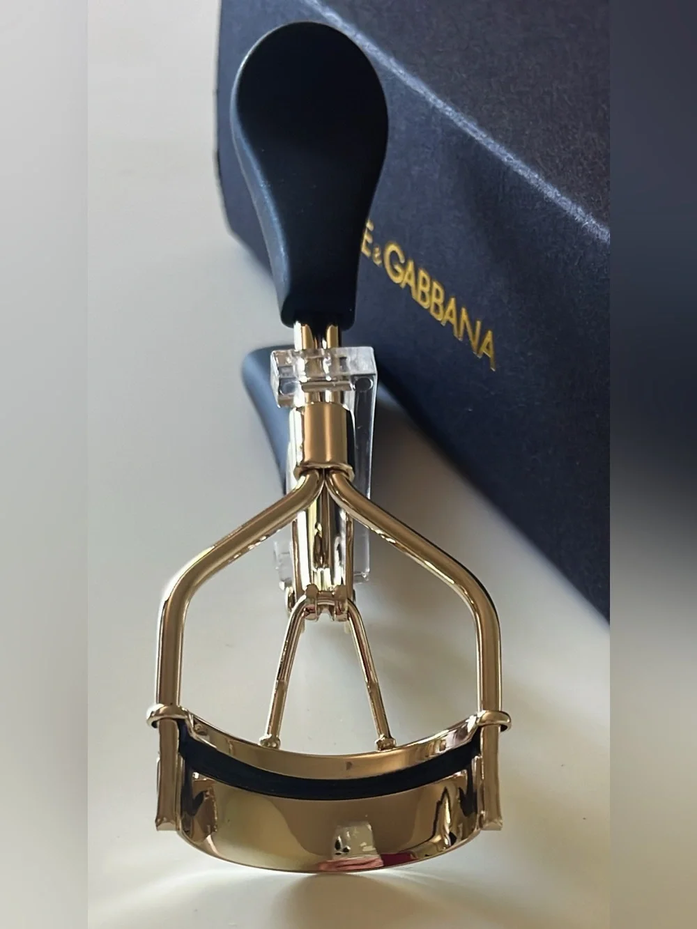 Dolce & Gabbana Gold Eyelash Curler with Black Handles